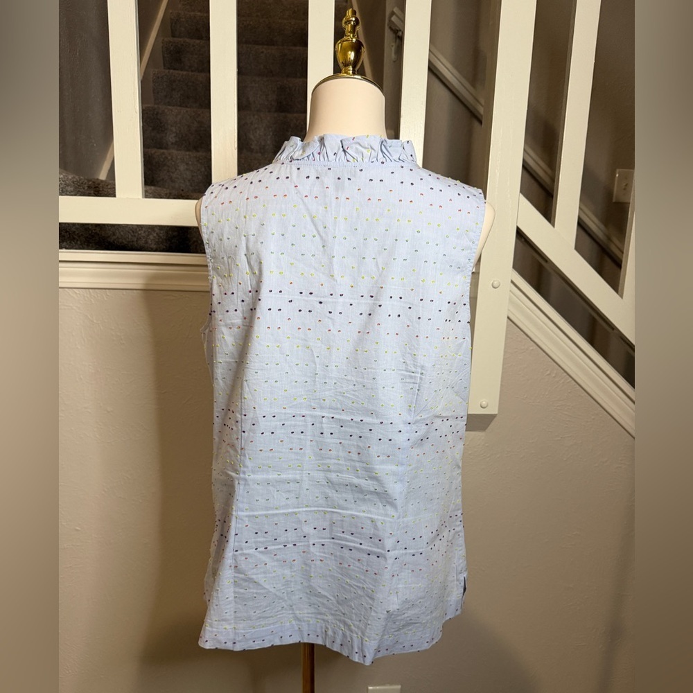 Talbots Ruffle Neck Top size M - Picture 2 of 5